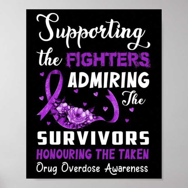 Affiche Soutien Combattants Honorer La Surdose De Drogue P (Devant)