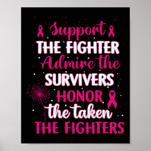 Affiche Soutien contre le cancer Admirer Honorer Sensibili