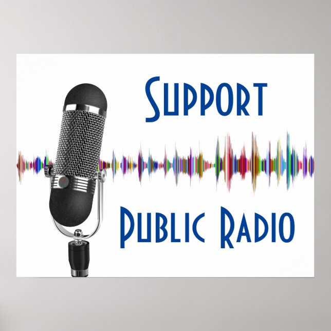 Affiche Soutien de la radio publique (Devant)
