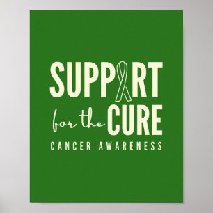 Affiche soutien de la sensibilisation au cancer cure Poste