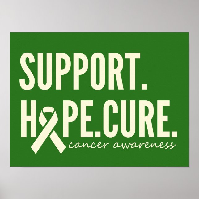 Affiche soutien de la sensibilisation au cancer cure Poste (Devant)