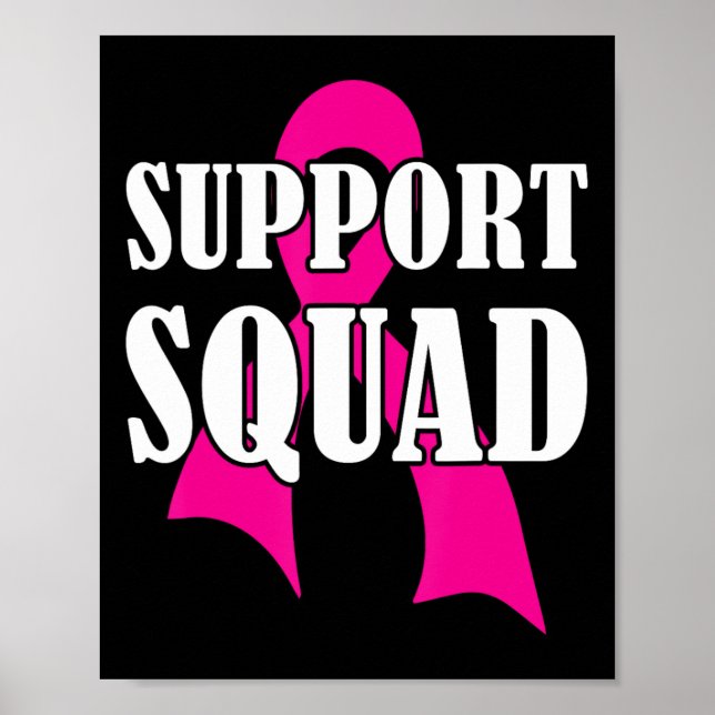Affiche Soutien de l'équipe Cancer du sein - Équipe de sou (Devant)