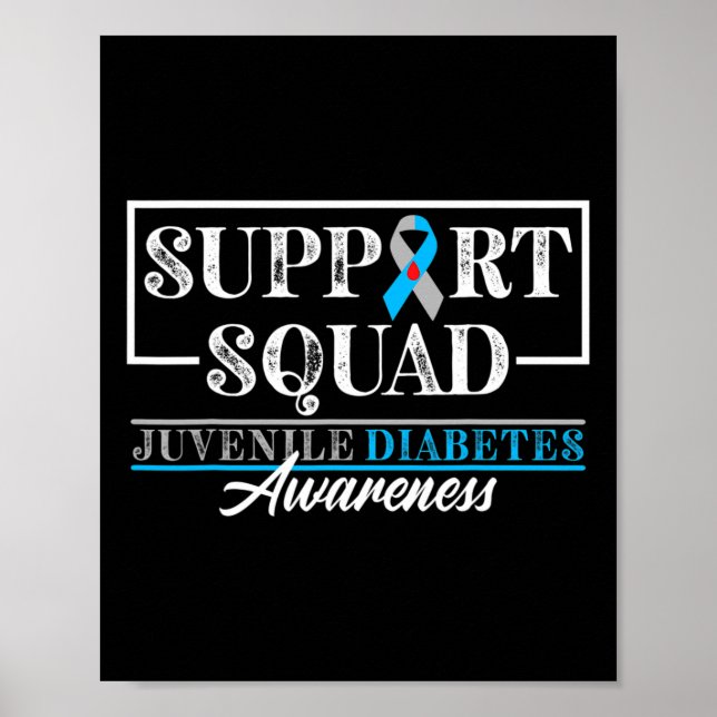 Affiche Soutien de l'équipe de sensibilisation I Jeune T1d (Devant)