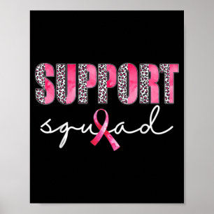 Affiche Soutien de l'équipe Leopard Rose guerrier Cancer d