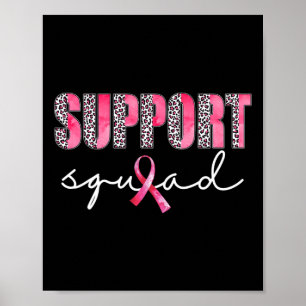 Affiche Soutien de l'équipe Leopard Rose guerrier Cancer d