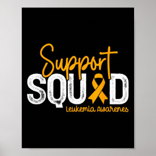 Affiche Soutien de l'équipe Orange Ribbon Cancer Leukemia
