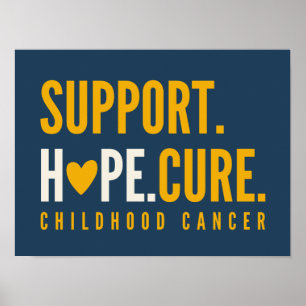 Affiche soutien du cancer de l'enfance espoir guérison Pos