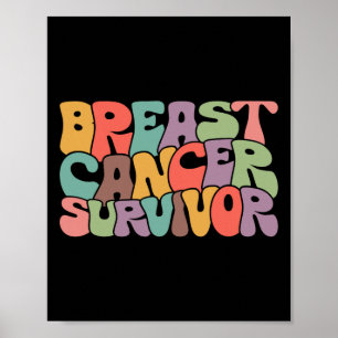 Affiche Soutien du guerrier de sensibilisation au cancer d