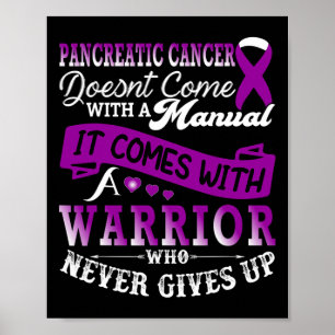 Affiche Soutien du guerrier de sensibilisation au cancer d