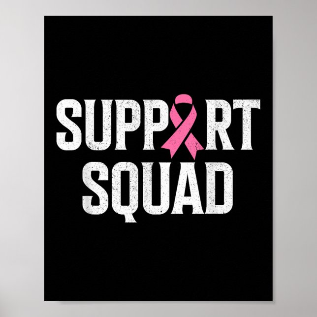 Affiche Soutien du guerrier du cancer du sein Équipe du ca (Devant)