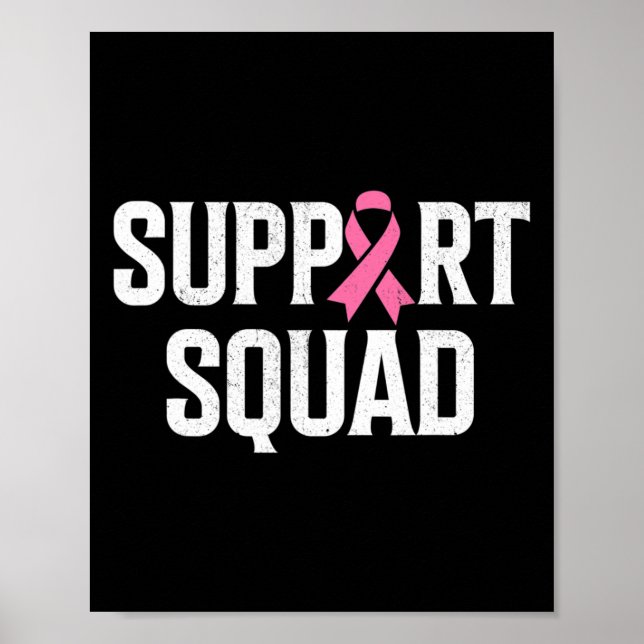 Affiche Soutien du guerrier du cancer du sein Équipe du ca (Devant)