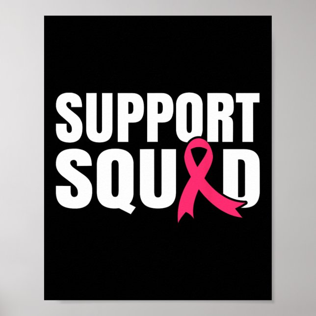 Affiche Soutien du guerrier du cancer du sein Équipe du ca (Devant)