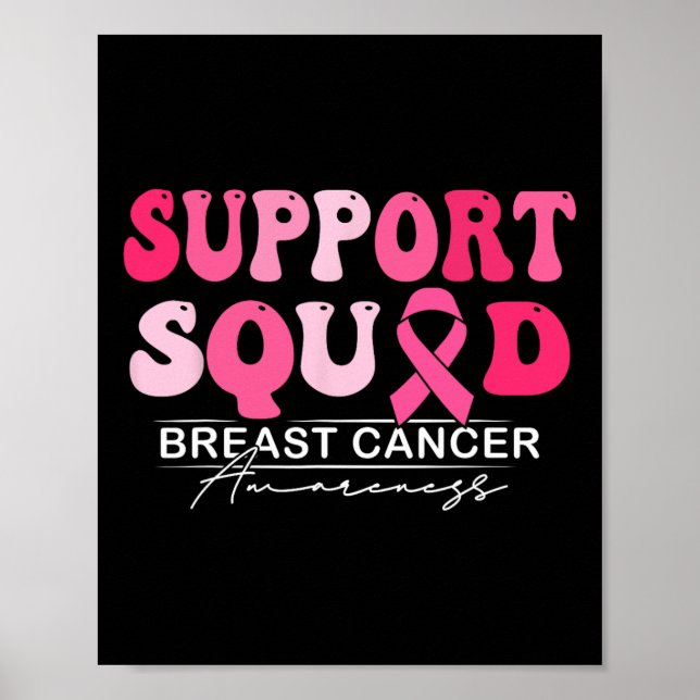 Affiche Soutien du guerrier du cancer du sein Équipe du ca (Devant)