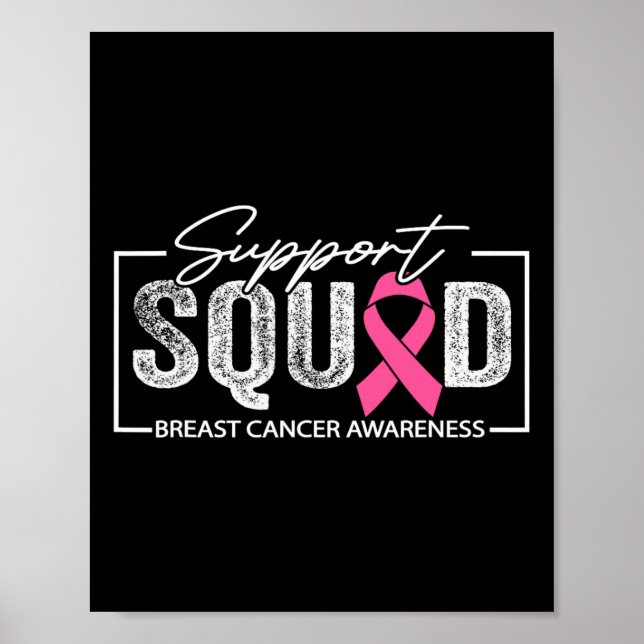 Affiche Soutien du guerrier du cancer du sein Équipe du ca (Devant)