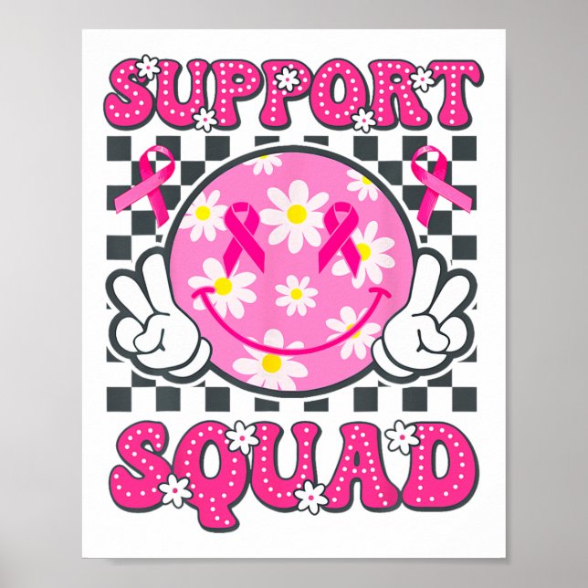 Affiche Soutien du guerrier du cancer du sein Équipe du ca (Devant)