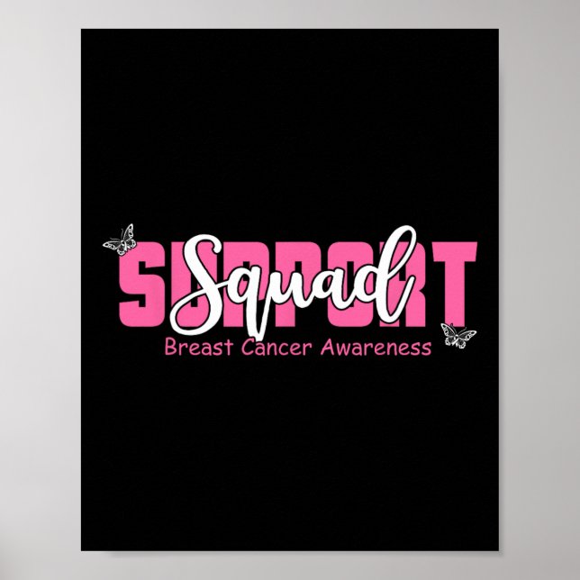 Affiche Soutien du guerrier du cancer du sein Équipe du ca (Devant)