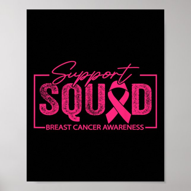 Affiche Soutien du guerrier du cancer du sein Équipe du ca (Devant)