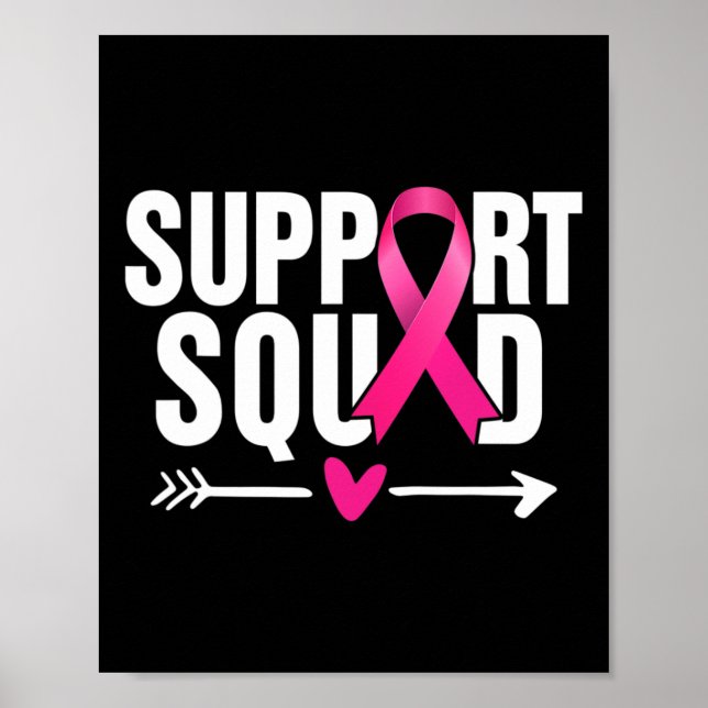 Affiche Soutien du guerrier du cancer du sein Équipe du ca (Devant)
