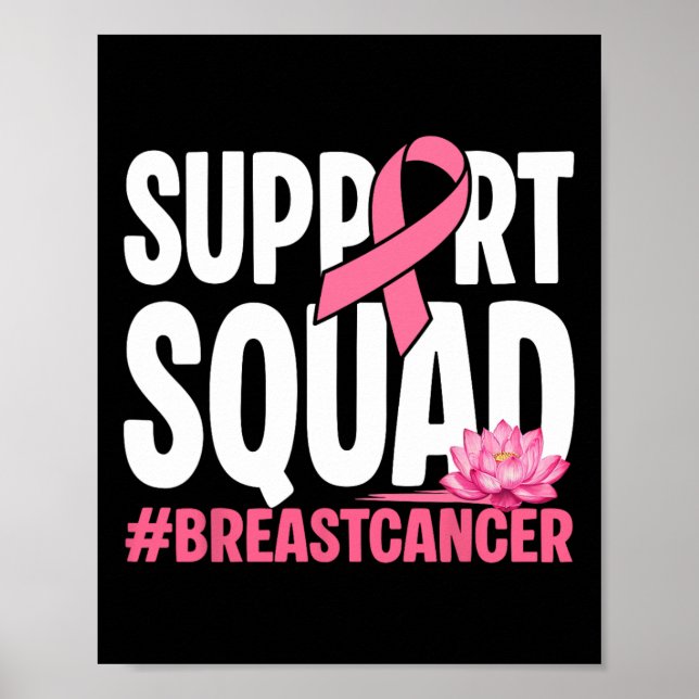 Affiche Soutien du guerrier du cancer du sein Squad Pink R (Devant)