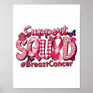 Affiche Soutien du guerrier du cancer du sein Squad Pink R