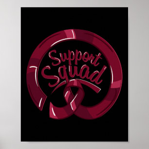 Affiche Soutien du ruban Sensibilisation de l'équipe à l'n