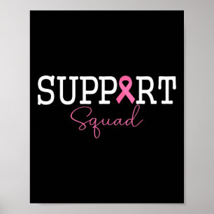 Affiche Soutien Équipe Pink Ribbon Tee Pour Les Événements