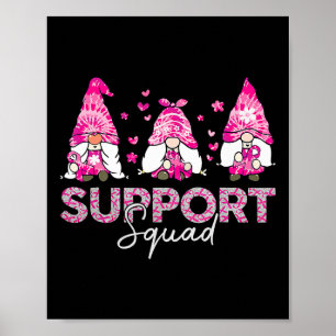 Affiche Soutien Équipe Tie Dye Gnome Lauréats du cancer du