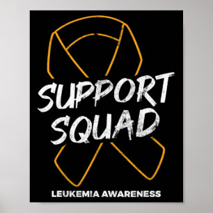 Affiche Soutien Escadron Leucémie Sensibilisation Ruban Le