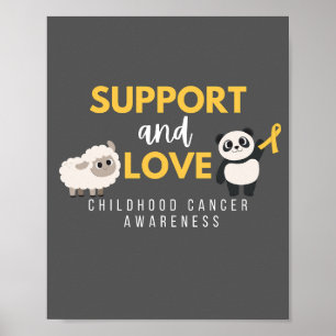 Affiche soutien et amour cancer de l'enfance Imprimer & Po
