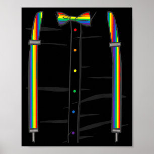Affiche Soutien-gorge arc-en-ciel pour alliés Mois de la f