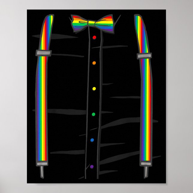 Affiche Soutien-gorge arc-en-ciel pour alliés Mois de la f (Devant)