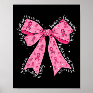 Affiche Soutien guerrier du cancer du sein Ensemble Nous Q