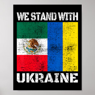 Affiche Soutien Mexicain aux Ukrainiens Nous sommes avec l