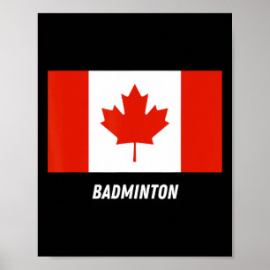 Affiche Soutien patriotique Badminton Canada Équipe Sport