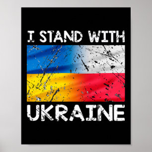 Affiche Soutien polonais aux Ukrainiens Pologne Je suis av