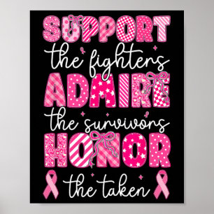 Affiche Soutien pour le cancer du sein Admirez le cancer d