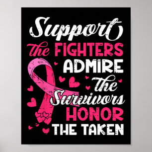 Affiche Soutien pour le cancer du sein Admirez le cancer d