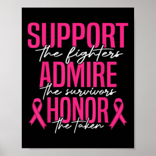 Affiche Soutien pour le cancer du sein Admirez le cancer d