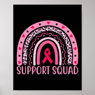 Affiche Soutien pour le cancer du sein Équipe guerrière Ca
