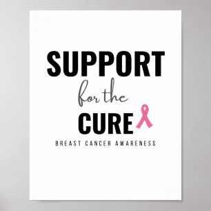 Affiche soutien pour le traitement du cancer du sein Poste