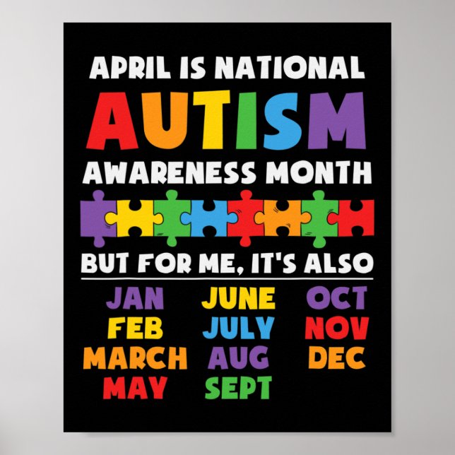 Affiche Soutien sensibilisation sur l'autisme Autisme Enfa (Devant)