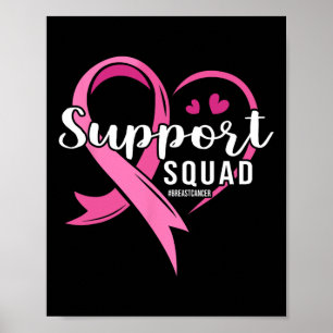 Affiche Soutien Squad Cute Heart Sensibilisation au cancer