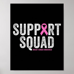 Affiche Soutien Squad guerrier rose Sensibilisation au can