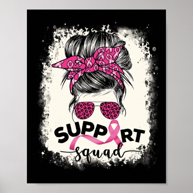 Affiche Soutien Squad Messy Bun Sensibilisation au cancer  (Devant)