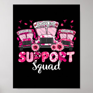 Affiche Soutien Squad Pink Leopard Conducteur de bus scola
