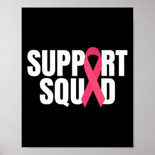 Affiche Soutien Squad Pink Ribbon Sensibilisation au cance