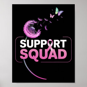 Affiche Soutien Squad Pink Ribbon Sensibilisation au cance