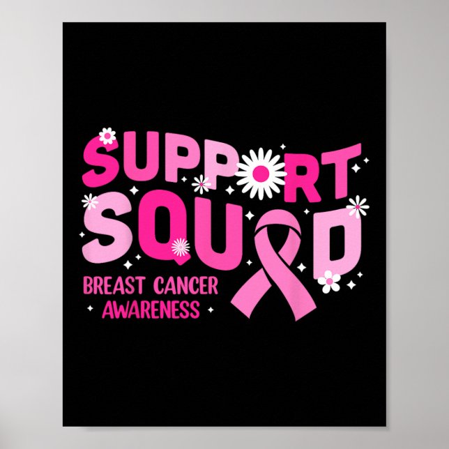 Affiche Soutien super Squad Sensibilisation au cancer du s (Devant)