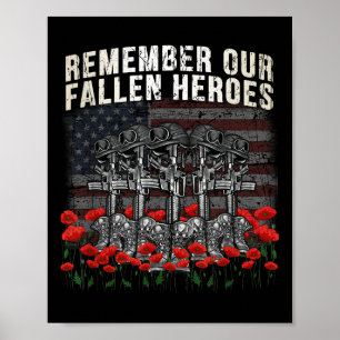 Affiche Souvenez-vous de nos héros tombés Mémoire du solda