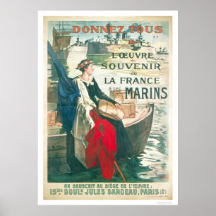 Affiche Souvenez-vous de nos marins français - Français